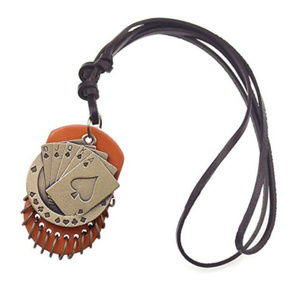 HandMade Leather Necklace Jewelry J-464-ACE